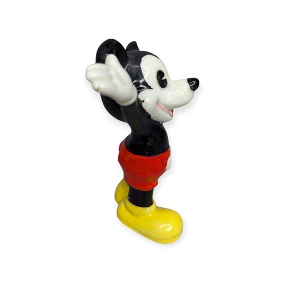 Vintage Disney Pie Eye Mickey Mouse Ceramic Figurine w/His Hand in the Air - Picture 2 of 7